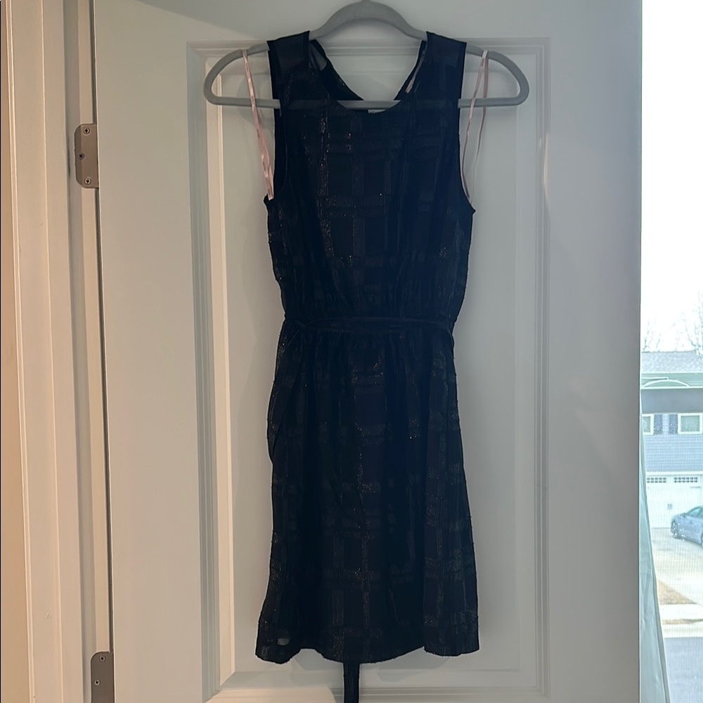 Navy Blue Sleeveless Sheath Mini Dress for Cocktail